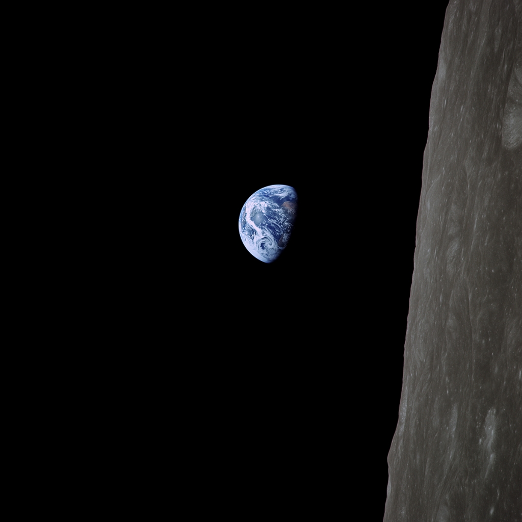 View of Earth from the Apollo Mission to the Moon