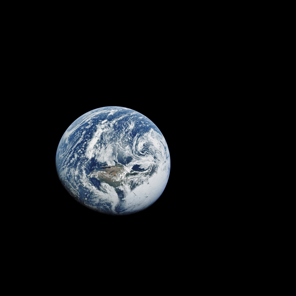 View of Earth from the Apollo Mission to the Moon