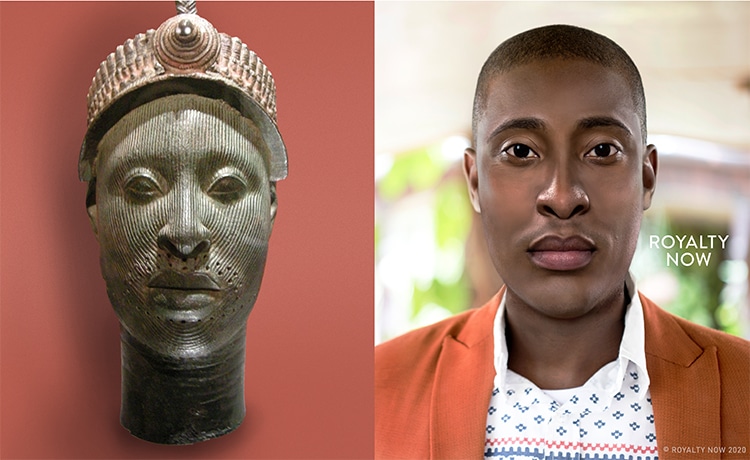 Gobernante yoruba, cabeza ife de bronce