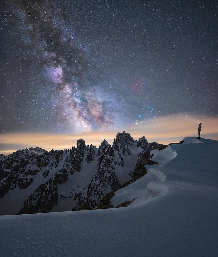 Milky Way Over the Italian Dolomites