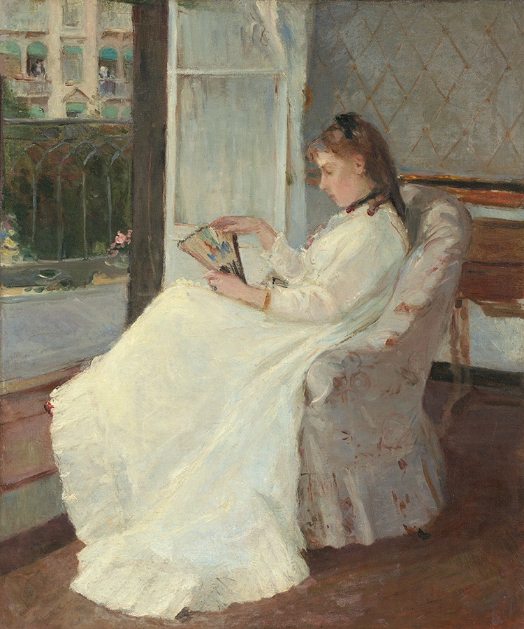 "La soeur de l'artiste à une fenêtre," de Berthe Morisot, 1869. 