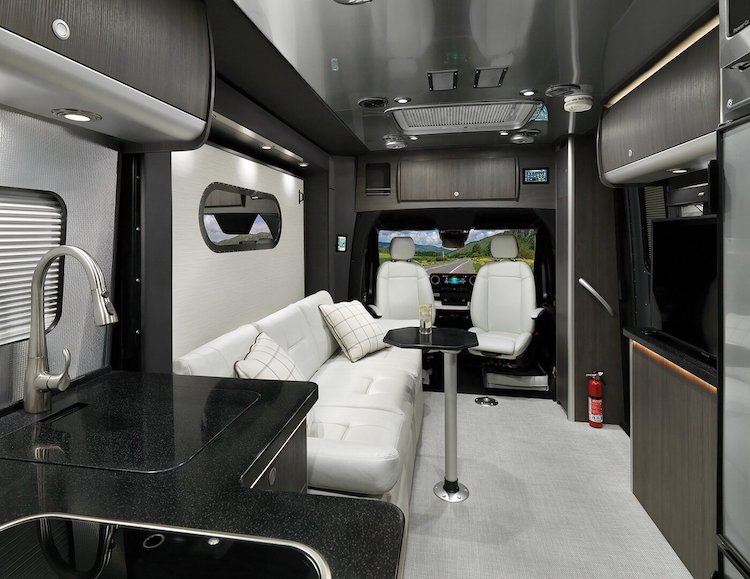 Interior of Airstream Atlas Camper Van