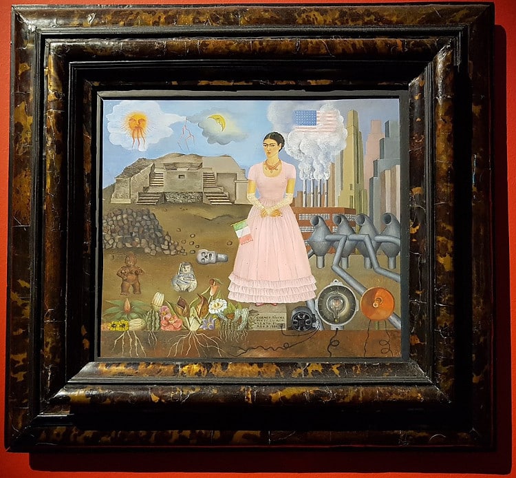 Self-Portrait on the Borderline Between Mexico and the United States, a painting by Frida Kahlo