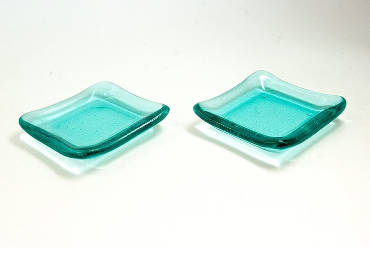 Fused Glass Tea Light Holder Dish