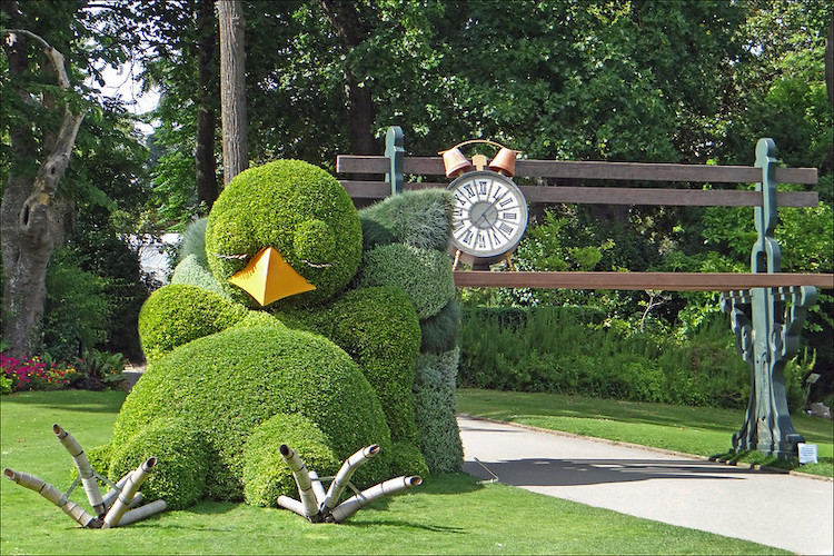 Sleeping Baby Bird Topiary Sculpture by Claude Ponti