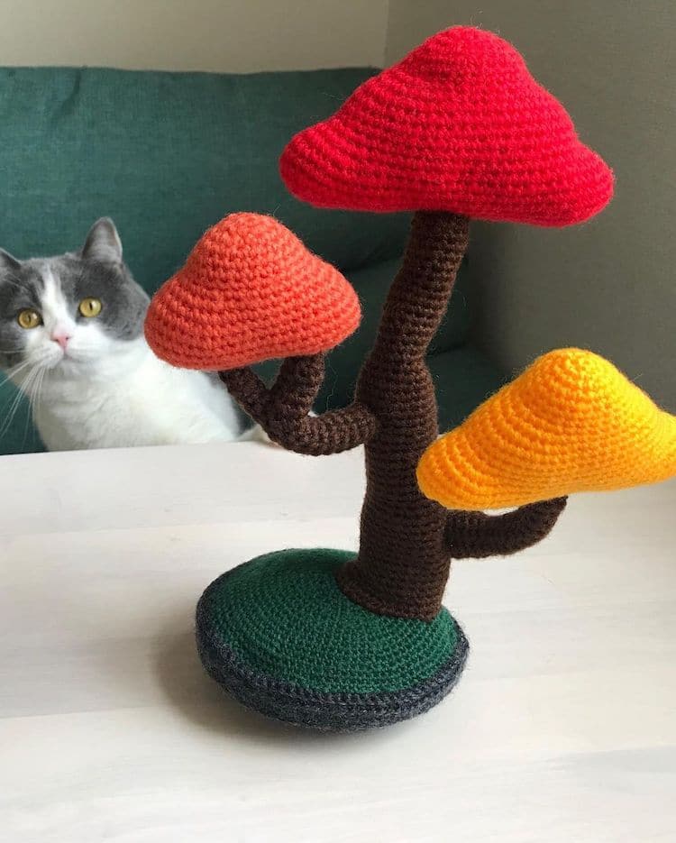 Knitted Bonsai by atelier Euph