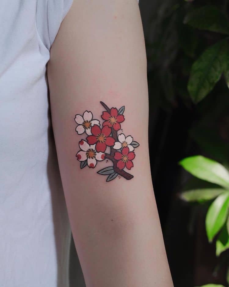 tatouage fleurs 