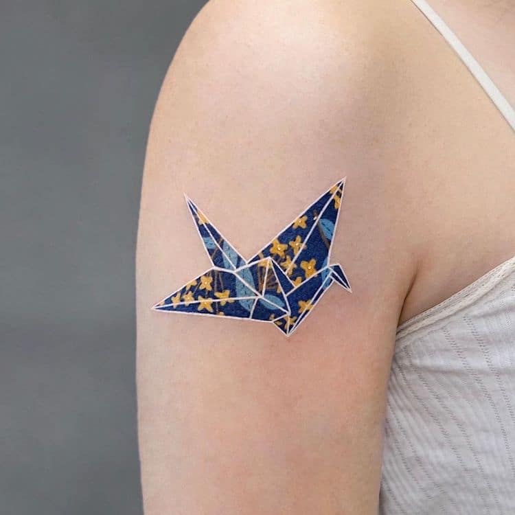 100 Origami Tattoo Ideas  Tattoo Glee