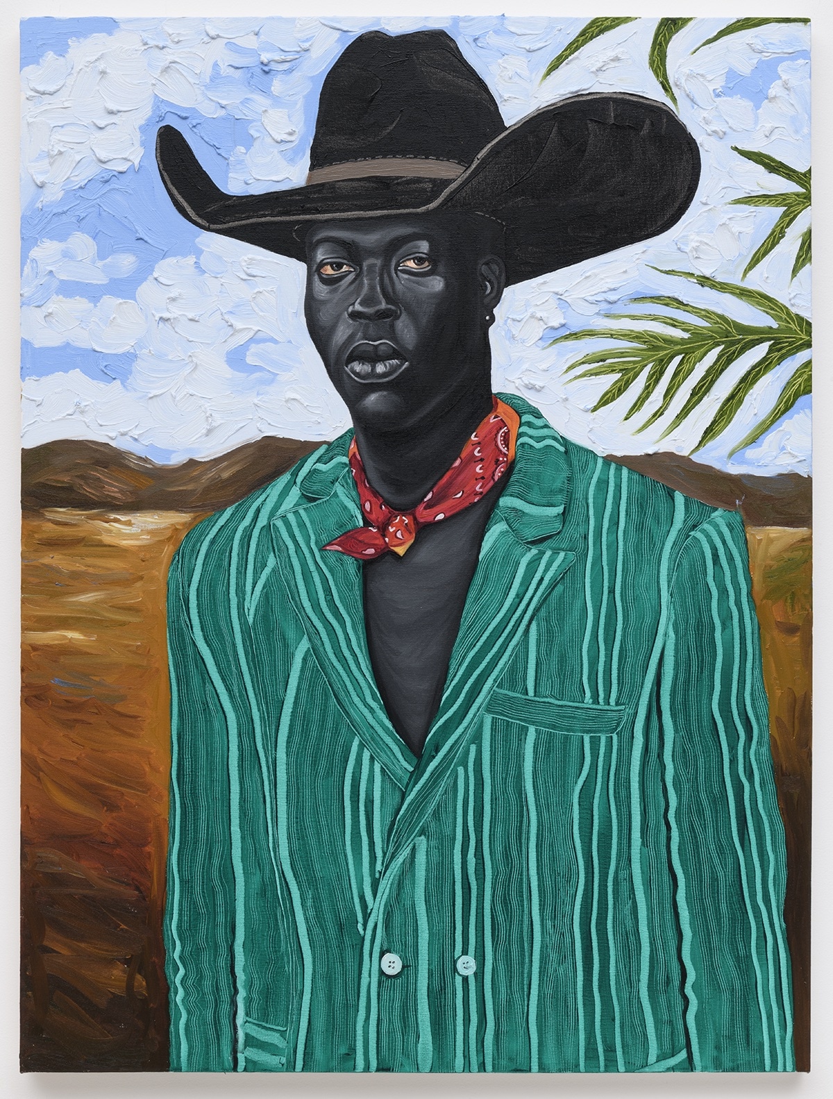 Artiste ghanéen peint des Black cowboys