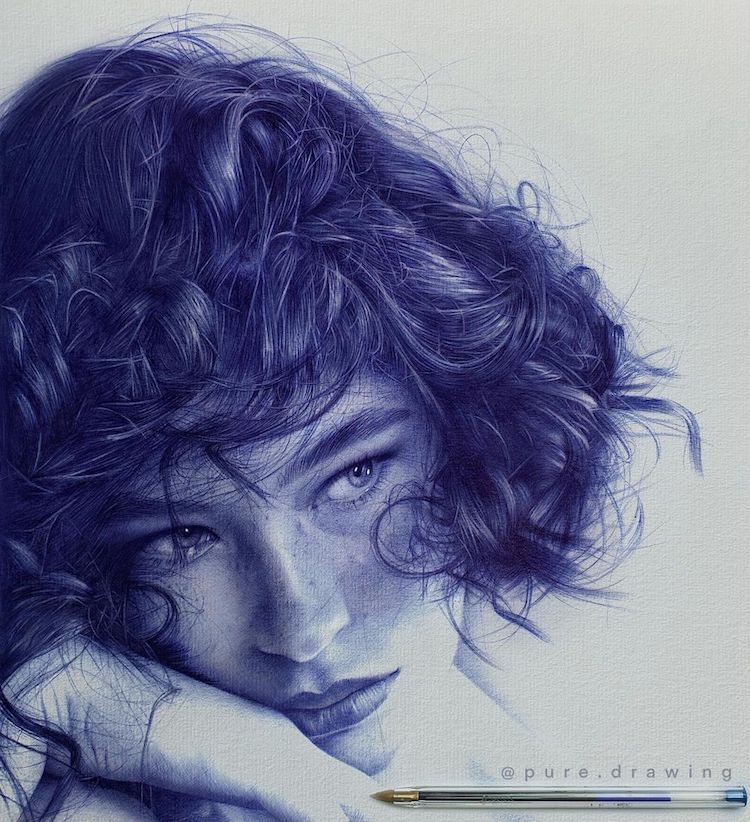 Blue Biro Drawing | atelier-yuwa.ciao.jp