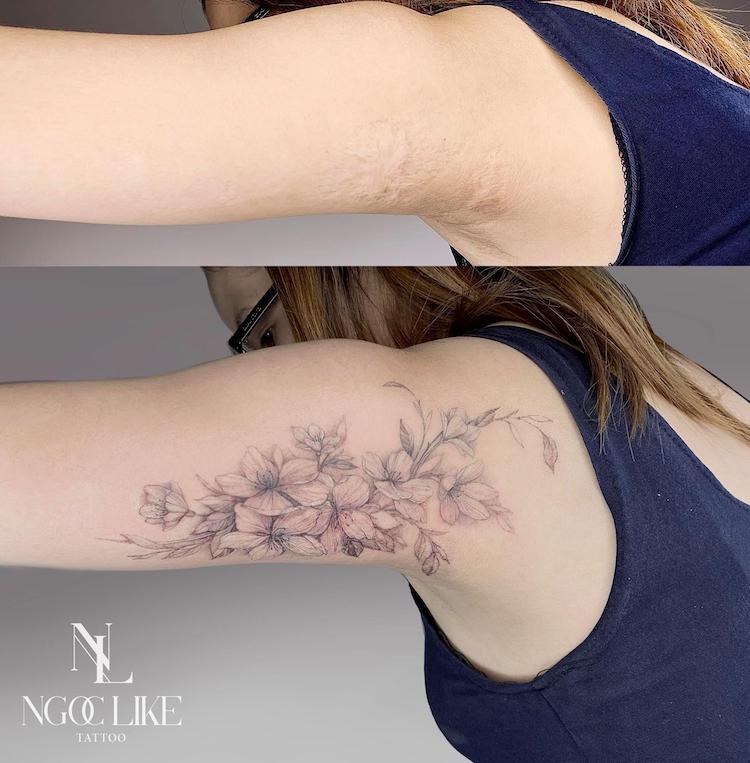 scar coverup  Tattoos to cover scars, Cover tattoo, Scar tattoo