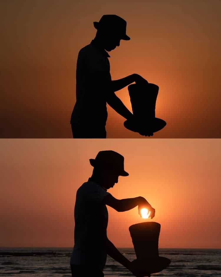 Fotos de siluetas al atardecer por Krutik Thakur