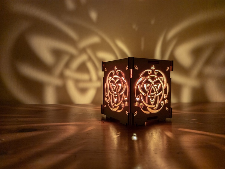 Wood-Carved Children's Lamps : laser-cut lamp