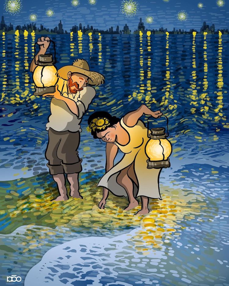 Vincent van Gogh Comic by Alireza Karimi Moghaddam