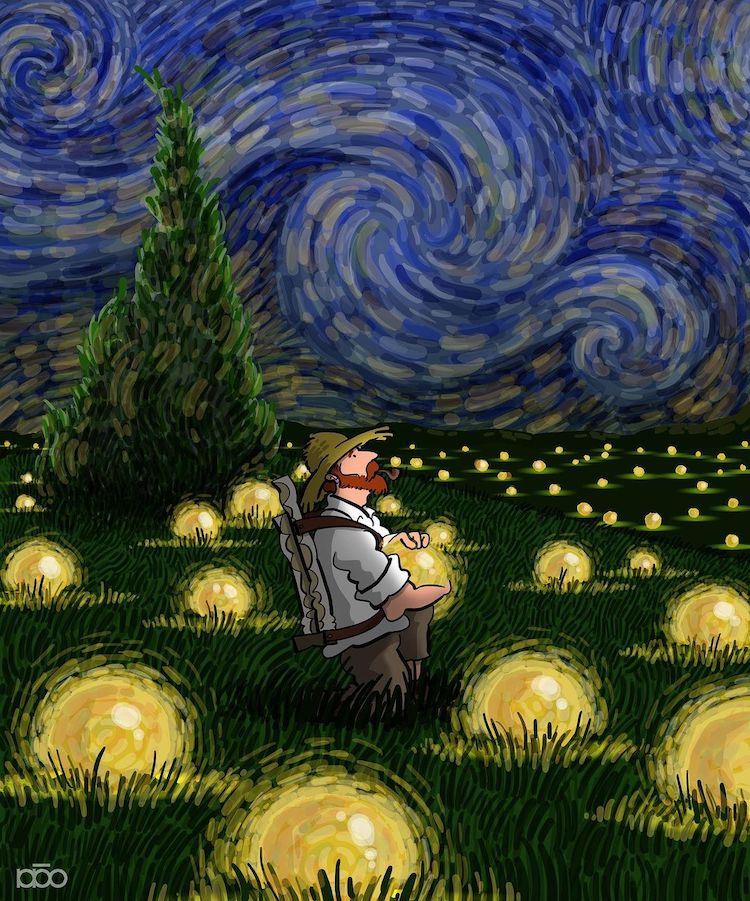 Vincent van Gogh Comic by Alireza Karimi Moghaddam