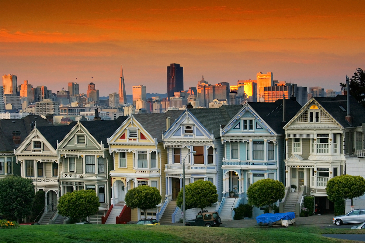 Victorian The Painted Ladies in San Francisco, California