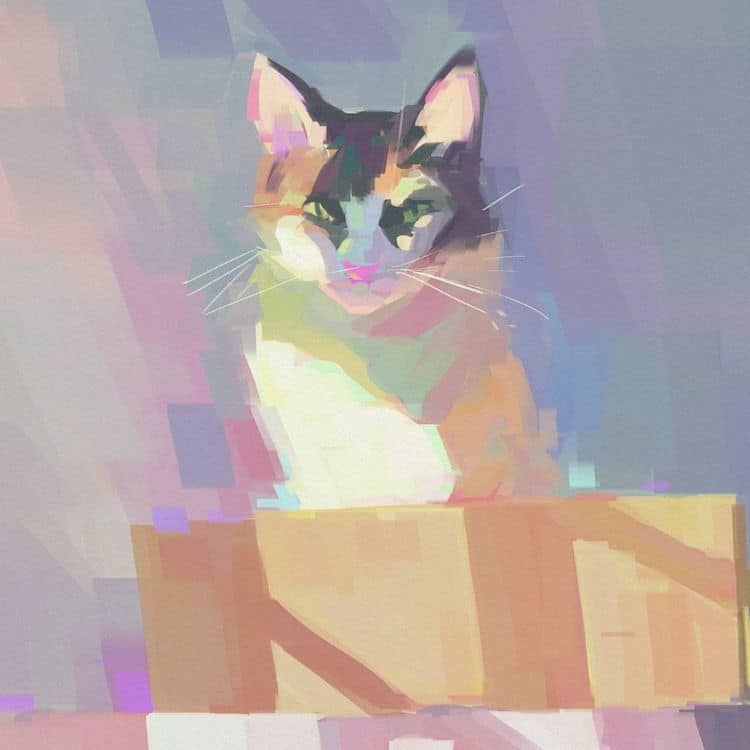 Digital Cat Illustrations by Wayne Tsay