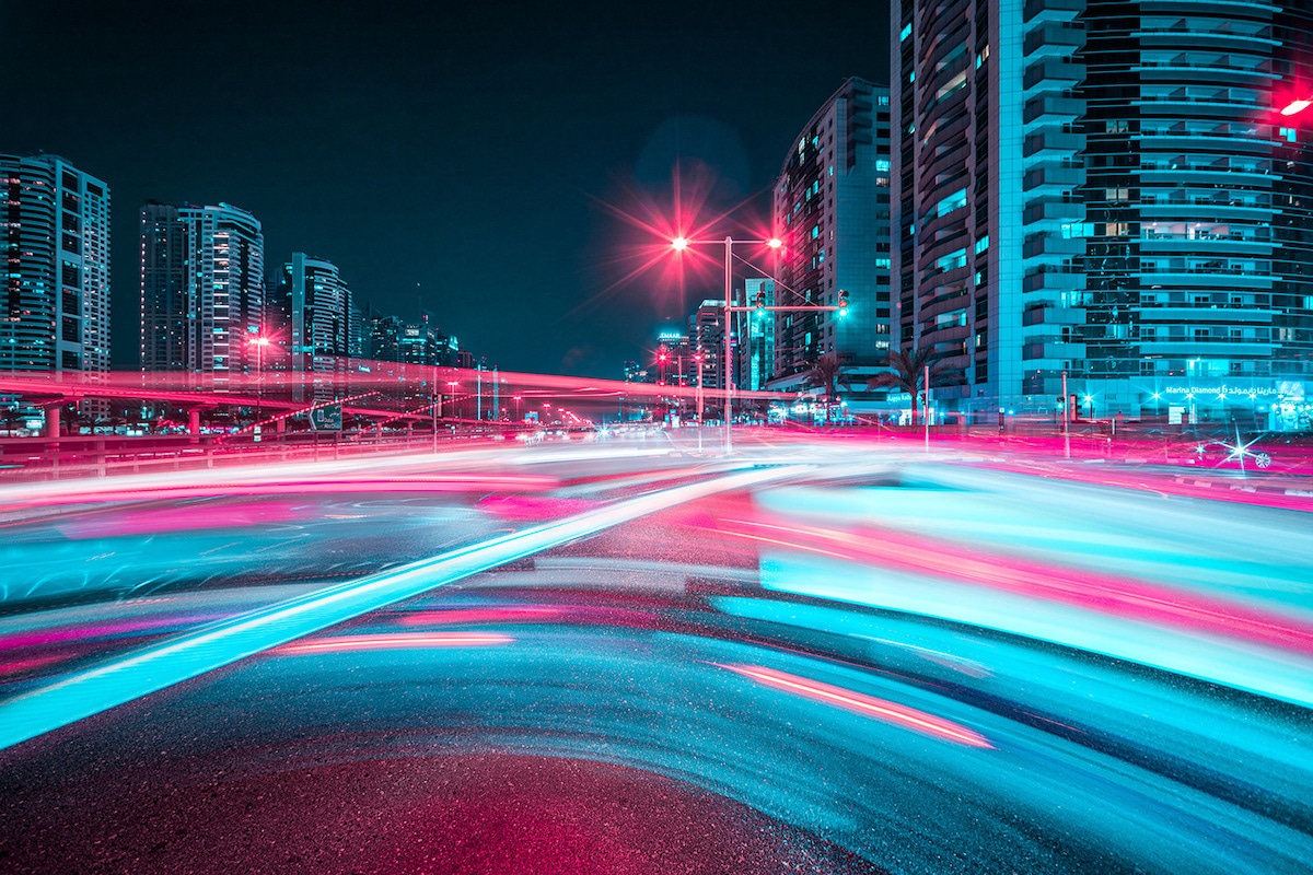 Dubai de noche por Xavier Portela