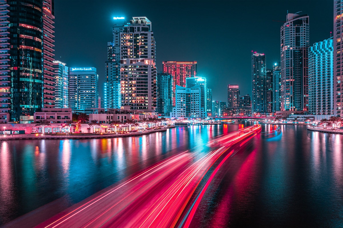Dubai at Night by Xavier Portela