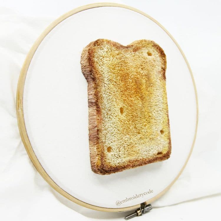 Toast brodé par Youmeng Liu