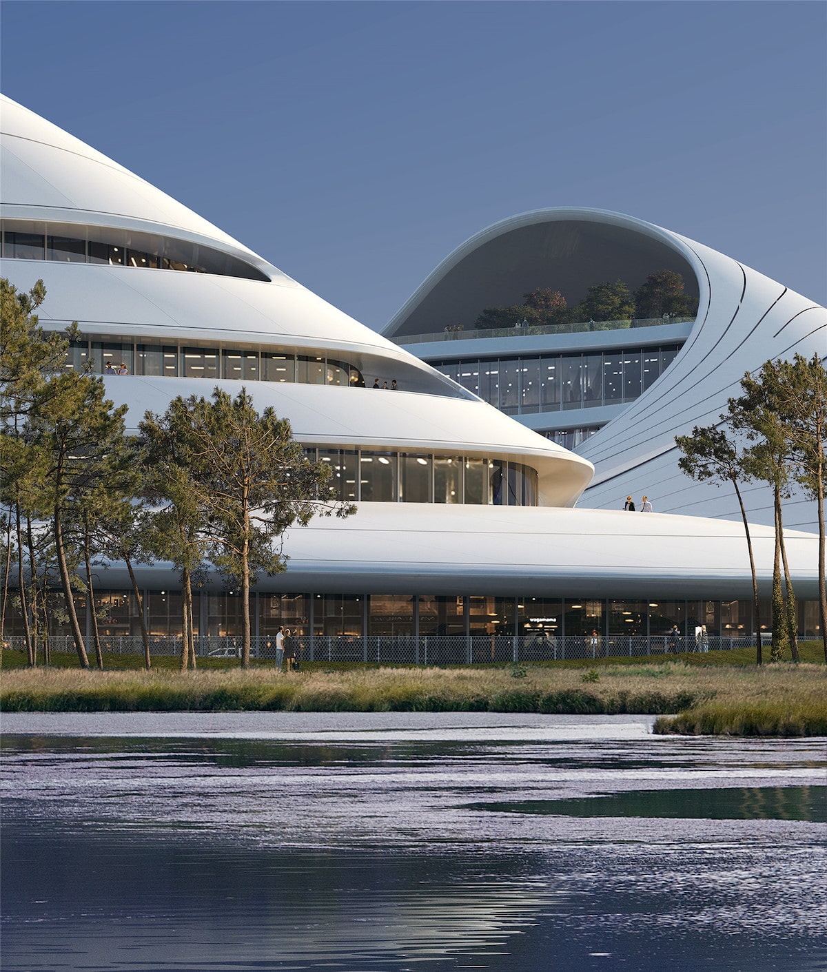 Exterior View of MAD Architects' Jiaxing Civic Center