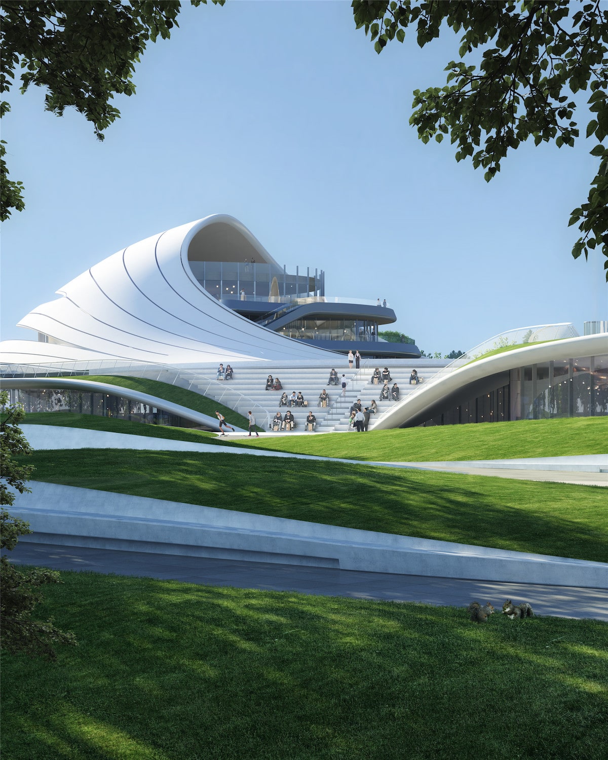 Exterior View of MAD Architects' Jiaxing Civic Center