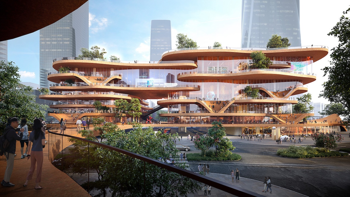 Exterior View of Shenzhen Terraces by MVRDV