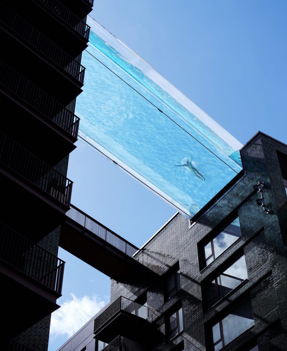 Sky Pool Battersea London HAL Transparent Elevated Swimming Pool Embassy Gardens Simon Kennedy My Modern Met 3 