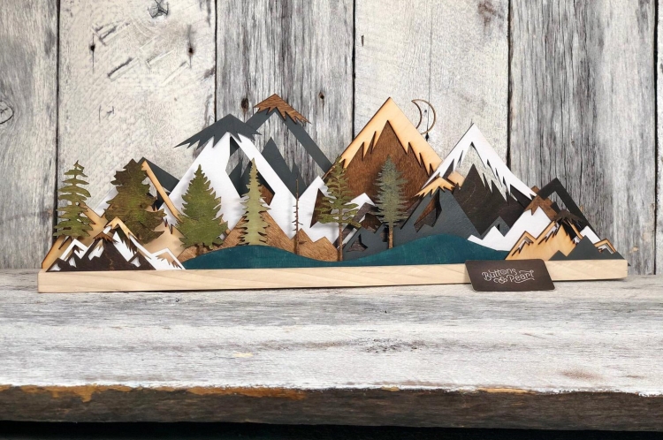 Wood Mountain Wall Art With Metal Hooks, 1 ct - Fred Meyer