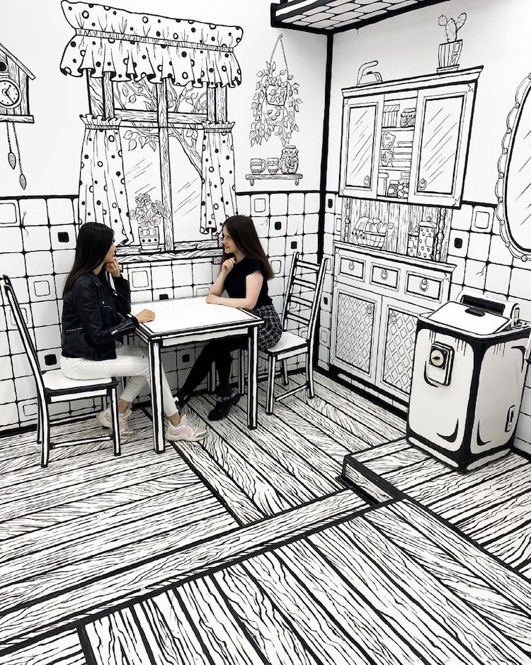 Esta cafetería en Moscú te traslada a un mundo de caricatura