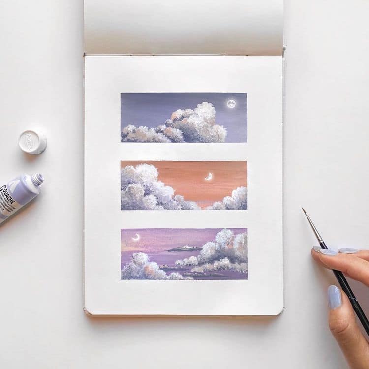 Cloudscape Paintings by Cathy Camille