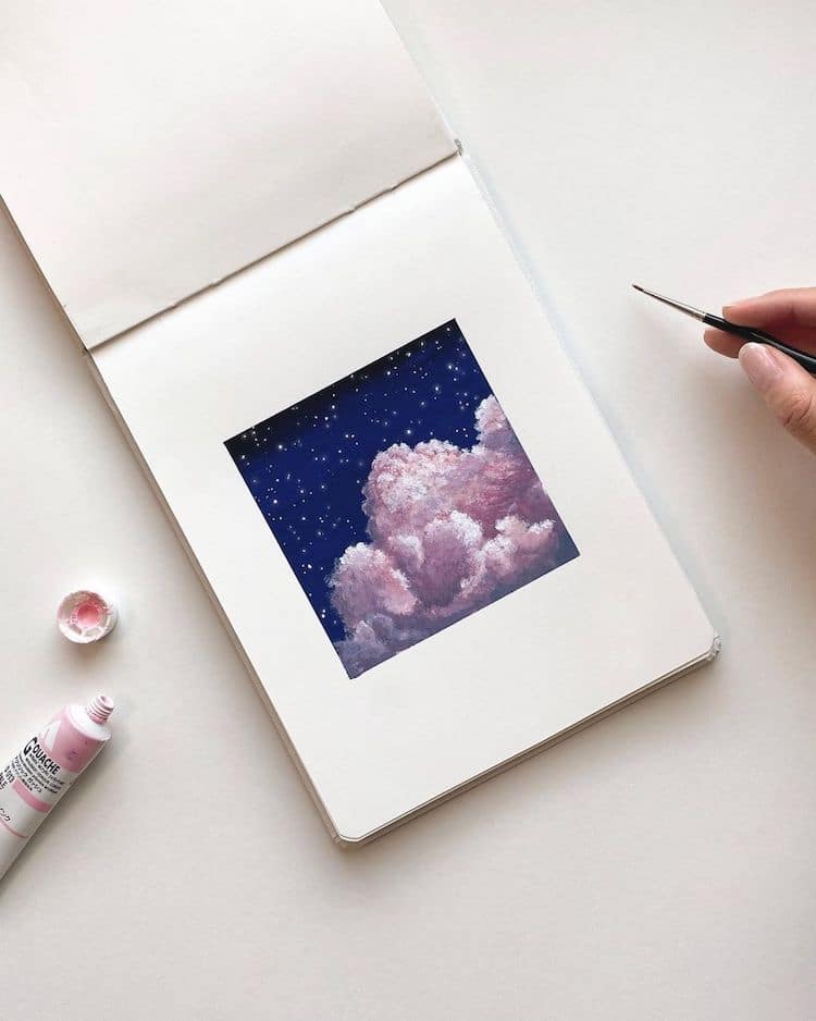 Cloudscape Paintings by Cathy Camille