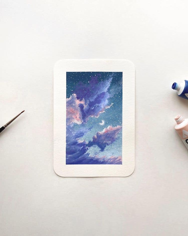 Cloudscape Paintings by Cathy Camille