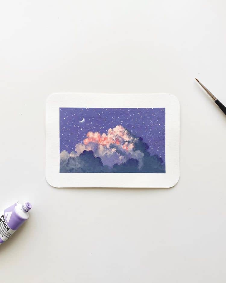 Cloudscape Paintings by Cathy Camille