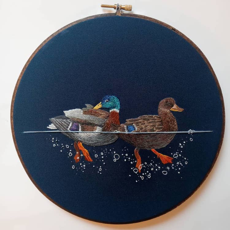 broderie canards par Megan Zaniewski