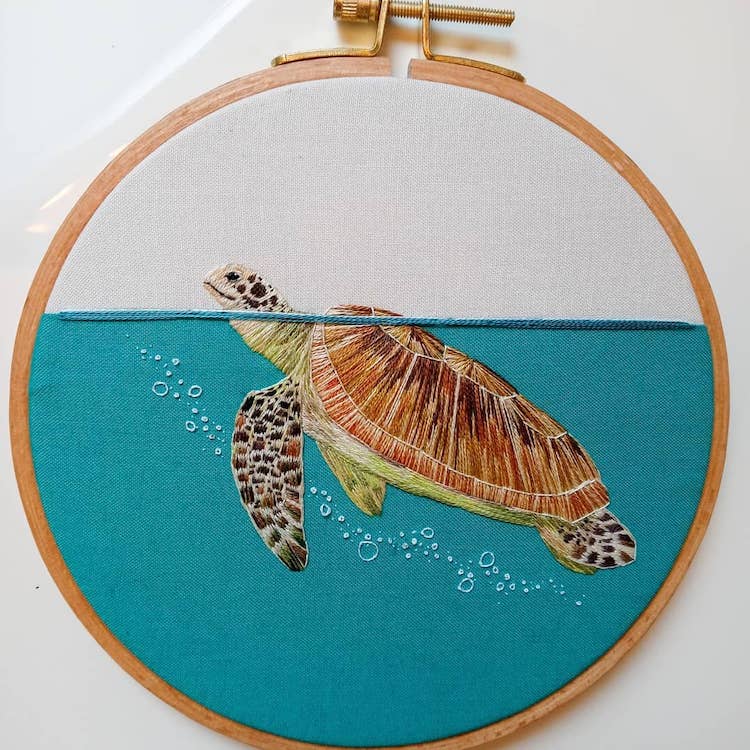 Broderie tortue par Megan Zaniewski