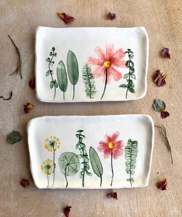 Botanical Ceramic Dinnerware by Hessa Al Ajmani