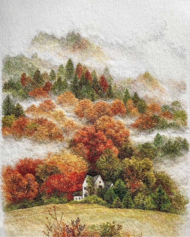 Embroidered Landscape by Katrin Vates