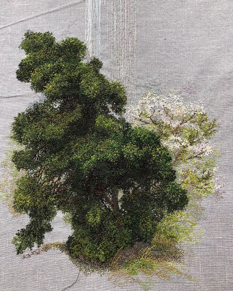 Embroidered Landscape by Katrin Vates