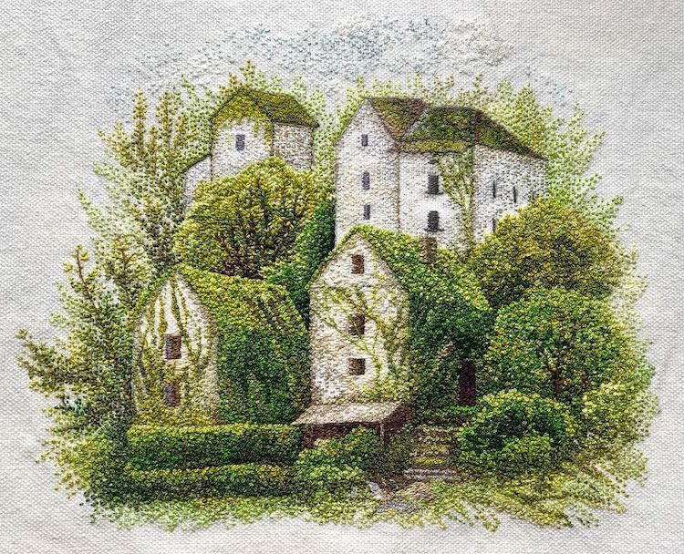 Embroidered Landscape by Katrin Vates