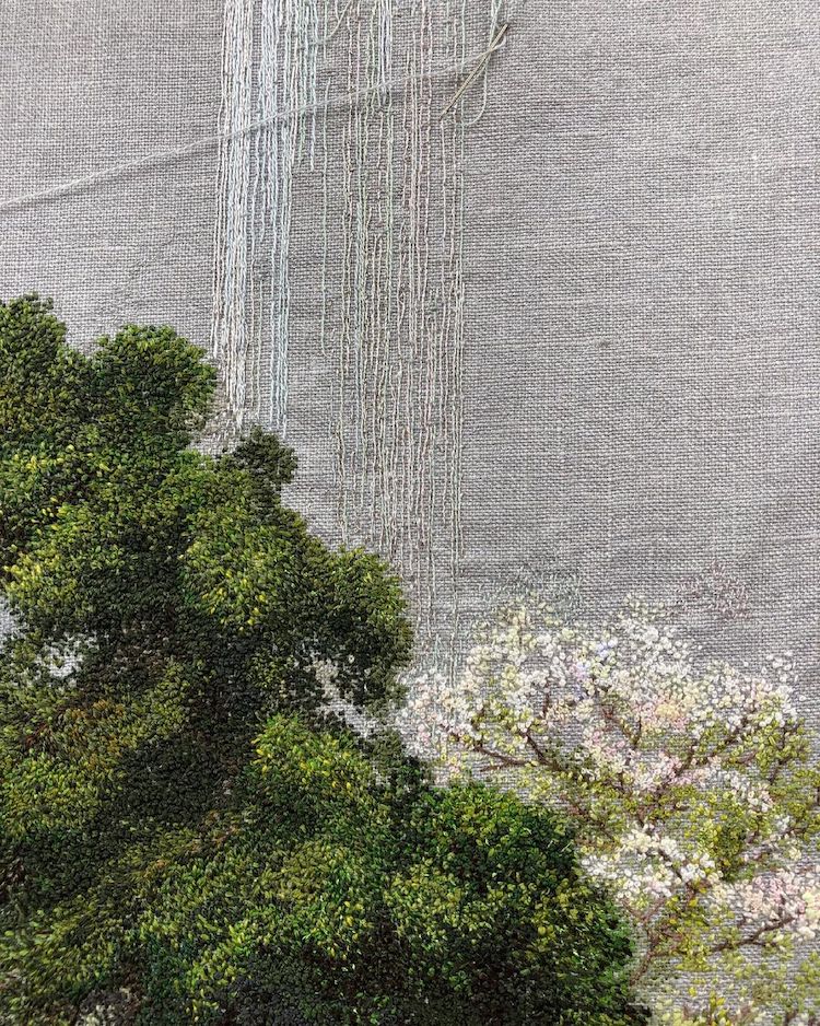 Embroidered Landscape by Katrin Vates