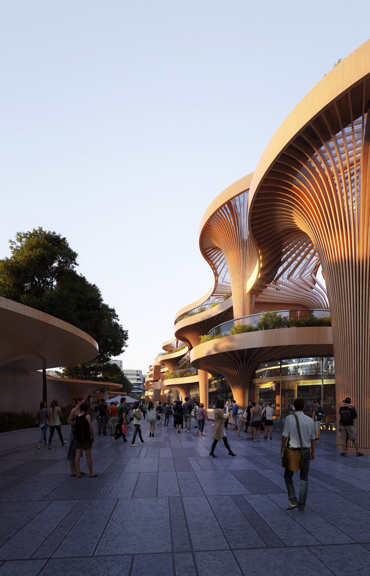 Solar Trees Marketplace par Koichi Takada Architects