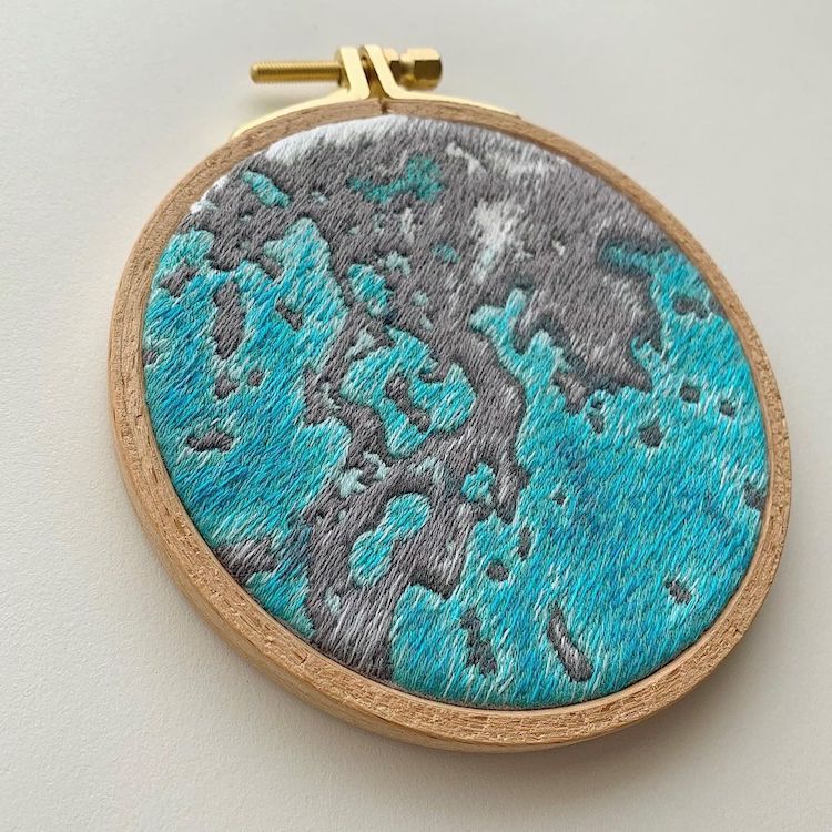 Ocean Hoop Art Embroidery