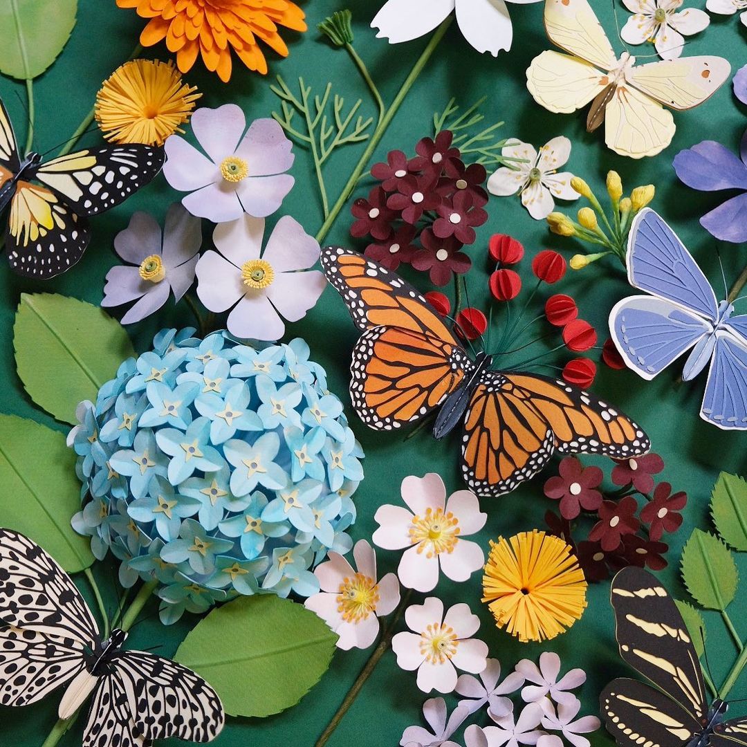 Paper Butterfly Sculptures by Diana Beltrán Herrera