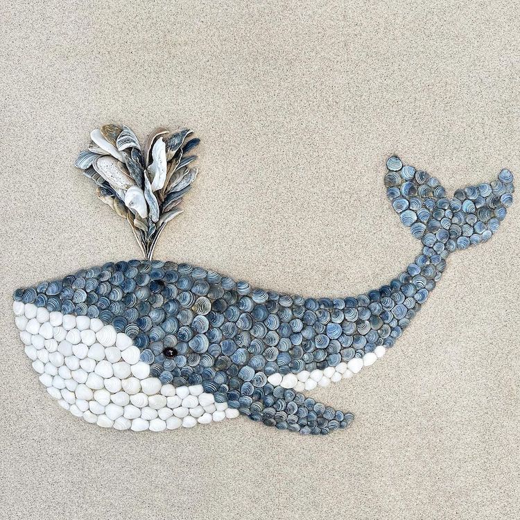 Shell Art Animal Portraits by Anna Chan