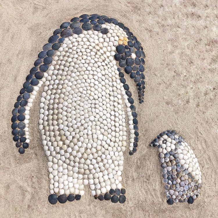 Shell Art Animal Portraits di Anna Chan