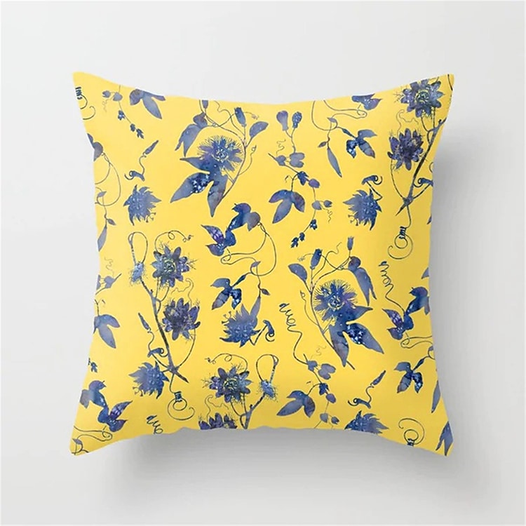 Yellow Floral Pillow