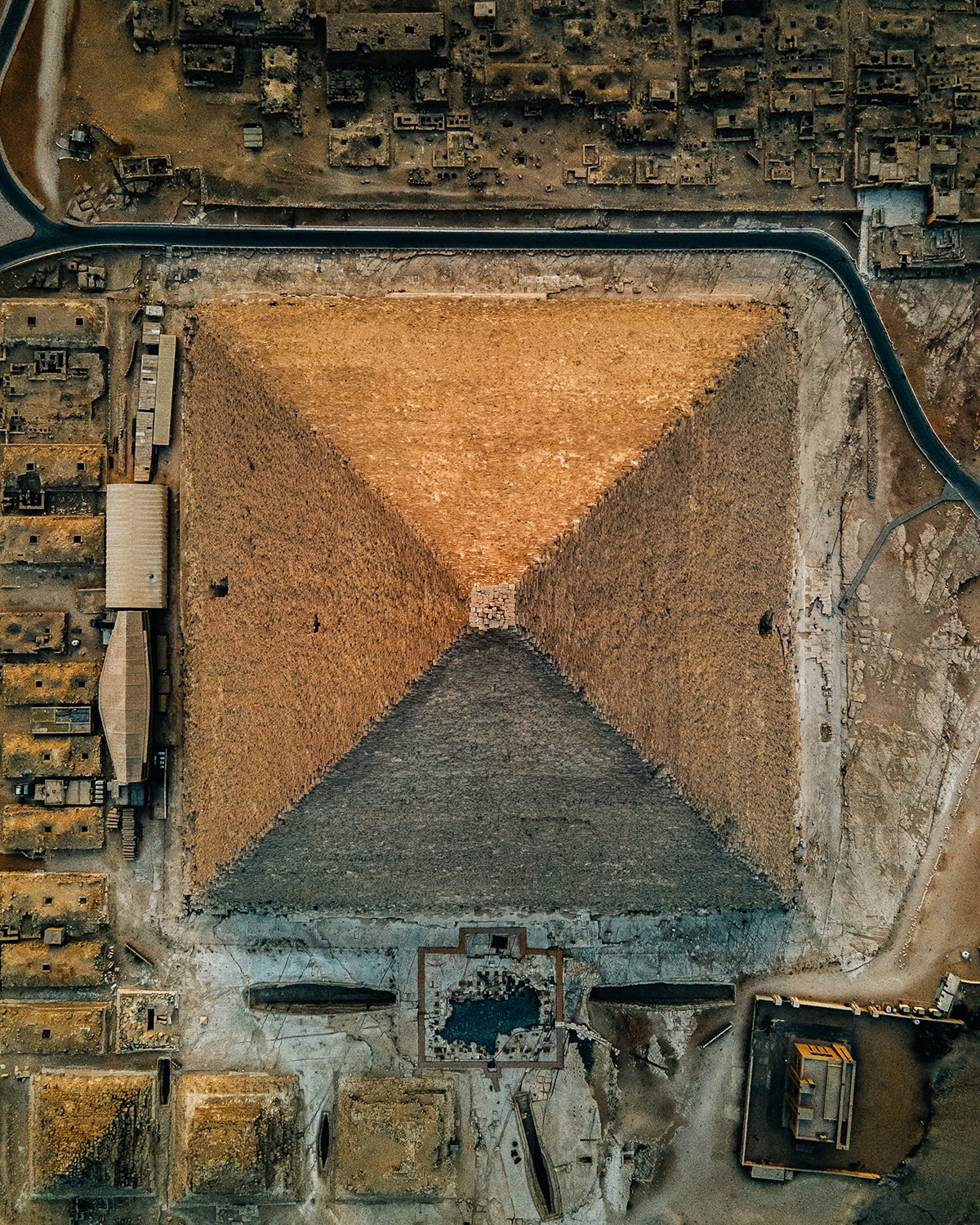 Images de drones d'Alexander Ladanivskyy des pyramides de Gizeh, Egypte