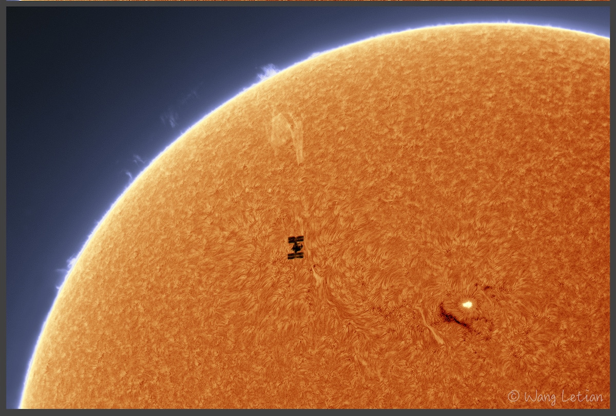 ISS en transit vers le Soleil