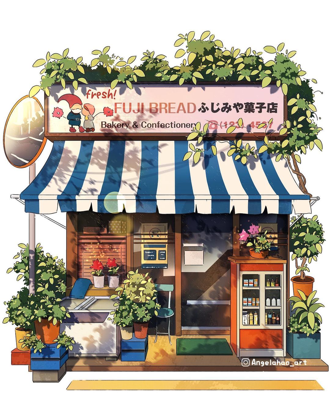 Storefront Illustrations by Angela Hao